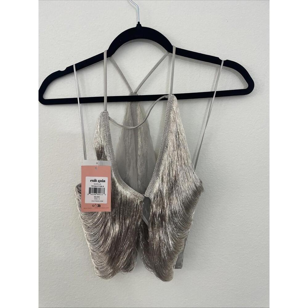 Revolve Cult Gaia Silver Quella Top  size S $598msrp - Picture 9 of 11